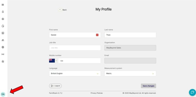 How do I change the language in FarmRoad-1